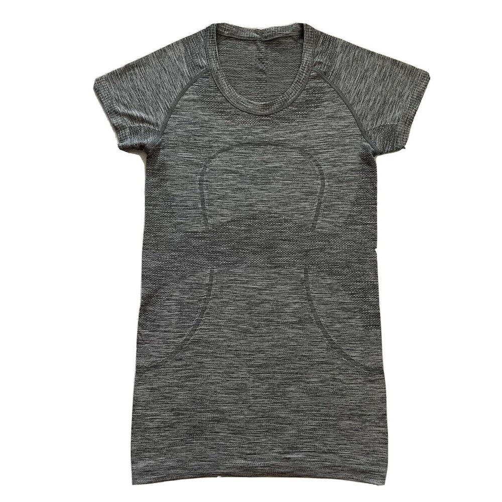 Lululemon Women Swiftly Tech Short Sleeve SS Crew Seamless Workout Gray Top 4